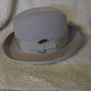 Designer Fashion "Godfather” Gray Large 100% Wool Hat Fedora F…